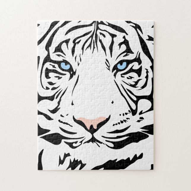 Magnificent White Tiger | Big Cats Jigsaw Puzzle (Vertical)