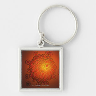 Magnified look at an ovum keychain