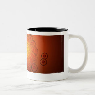 Magnified look at an ovum Two-Tone coffee mug