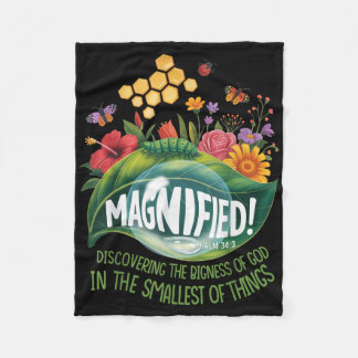 Magnified Smallest Insects Adventure Vbs 2025 Fleece Blanket