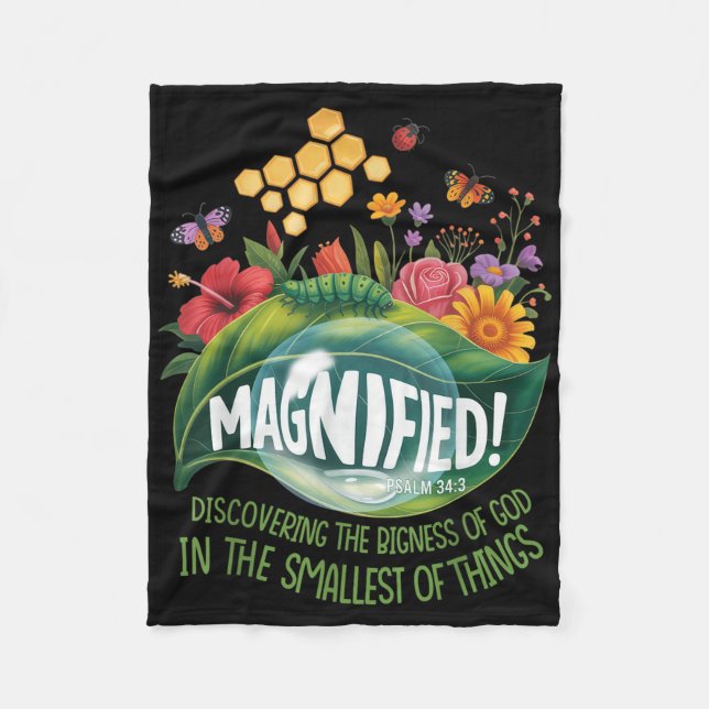 Magnified Smallest Insects Adventure Vbs 2025  Fleece Blanket (Front)