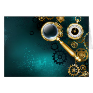 Magnifier in Steampunk Style