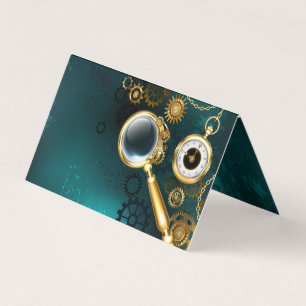 Magnifier in Steampunk Style