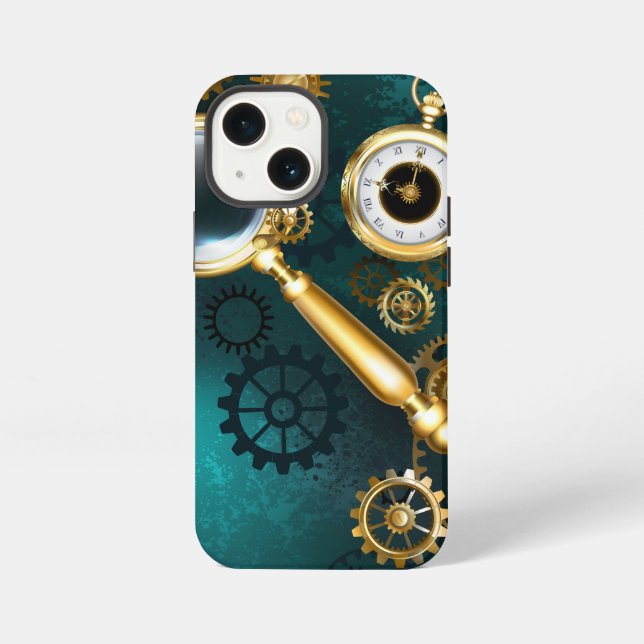 Magnifier in Steampunk Style iPhone Case (Back)