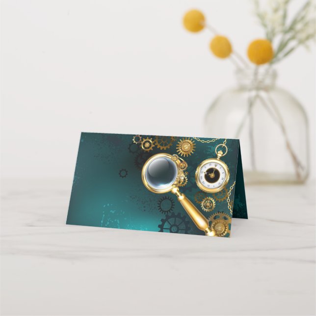 Magnifier in Steampunk Style Loyalty Card (Front)