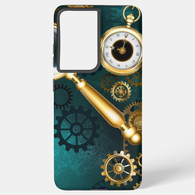 Magnifier in Steampunk Style Samsung Galaxy S21 Ultra Case (Back)