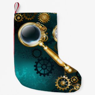 Magnifier in Steampunk Style Small Christmas Stocking