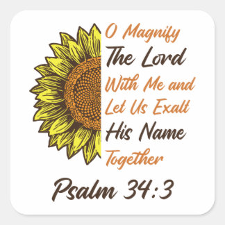 Magnifier le Seigneur - Psaume 34:3 - Stickers chr