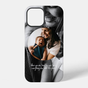 Magnifier Photo Collage Simple Round Frame iPhone 12 Case