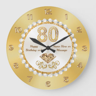Magnifique, 80e horloge d'anniversaire, 80e cadeau