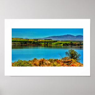 Magnifique affiche bleue du paysage sud-africain