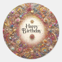 Magnifique autocollant d'anniversaire