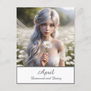 Magnifique Avril Fairy in Daisies Carte postale