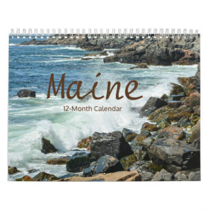 Magnifique Calendrier de 12 mois dans le Maine