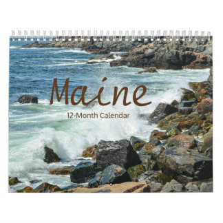 Magnifique Calendrier de 12 mois dans le Maine