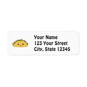 Magnifique Caricature Kawaii Souriant Taco