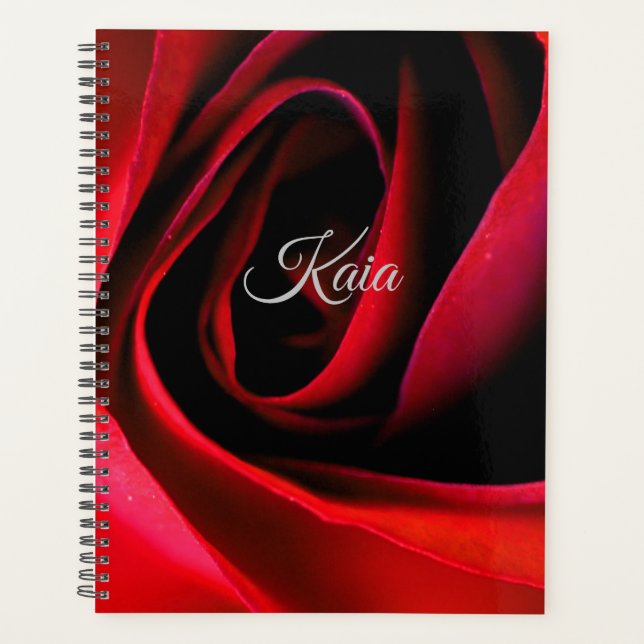 Magnifique Carnet d'impression Rose Rouge (Devant)