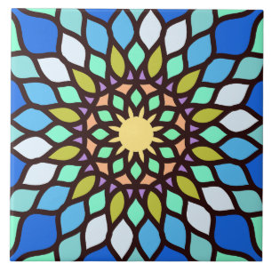 Magnifique carreau de motif de mosaïque islamique
