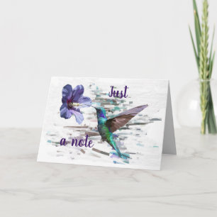Magnifique carte de voeux de colibri/Hibiscus
