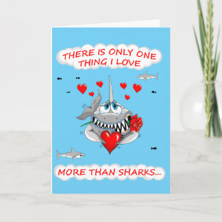 Magnifique carte Valentines de requin