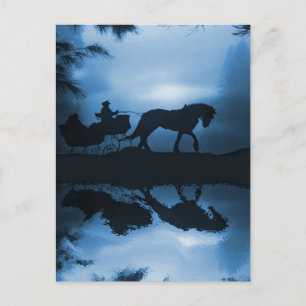 Magnifique Cheval de Vacances tiré Carte postale
