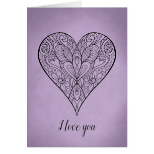 Magnifique coeur de Mandala Je t'aime