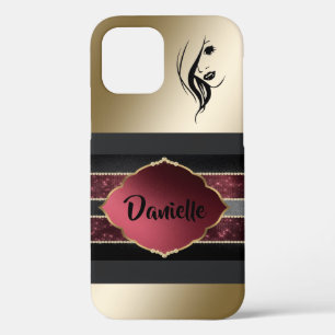 Magnifique coque iphone personnalisé or/noir