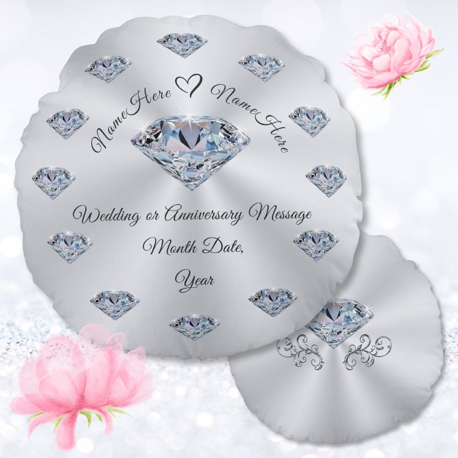 Magnifique, Diamant, Coussin Mariage personnalisé (Créateur téléchargé)