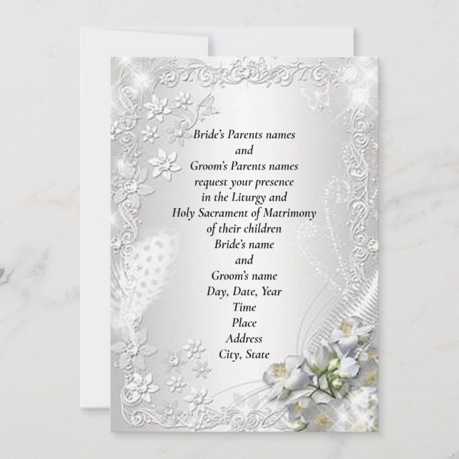 Magnifique Faire-part de mariage semi-brillante or (Devant)