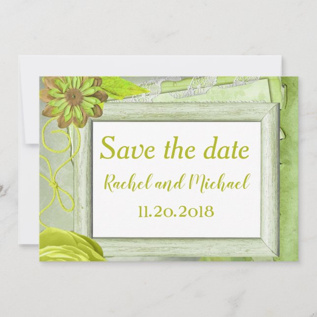 Magnifique Fleur Save the Date (Devant)