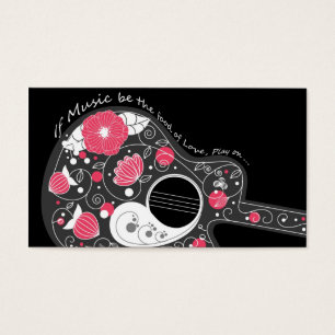 Magnifique guitare cool mignonne à la mode fleurs