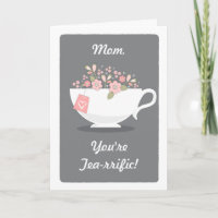 Magnifique Maman Tea Lover Carte de la fête des mè