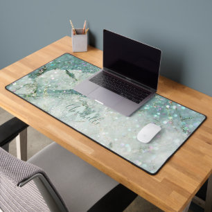 Magnifique marbre vert et Parties scintillant Mono