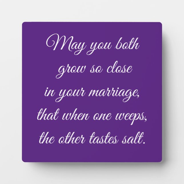 Magnifique Mariage Dit Plaque Tabletop (Devant)