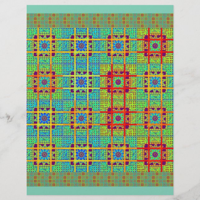 Magnifique modèle vectoriel d'impression ethnique  (Devant)