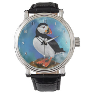 Magnifique Montre d'Oiseau de Puffin Atlantique -