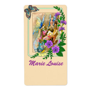 Magnifique Motif Fairy Nameplaques /Bookplaques