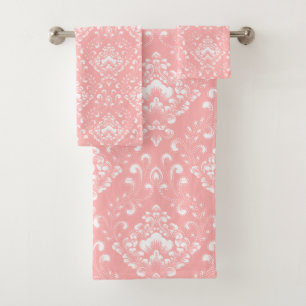 Magnifique motif floral rose et blanc