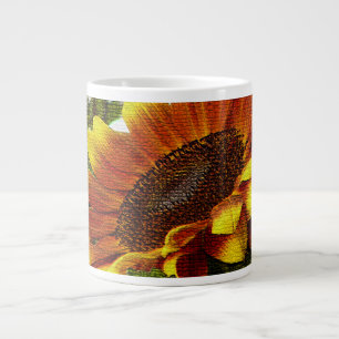 Magnifique mug géant tournesol jaune et orange