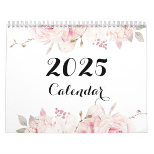 Magnifique Murale Florale Calendrier 2025