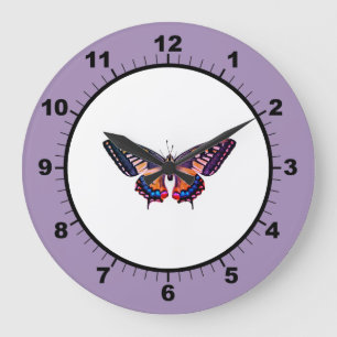 Magnifique photo moderne Papillon Grande horloge