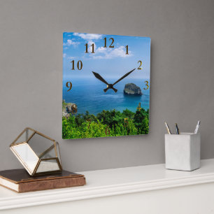 Magnifique Plage Tropicale Paysage Horloge murale