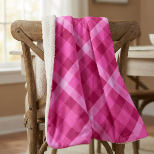 Magnifique plaid rose magenta petite couverture sh
