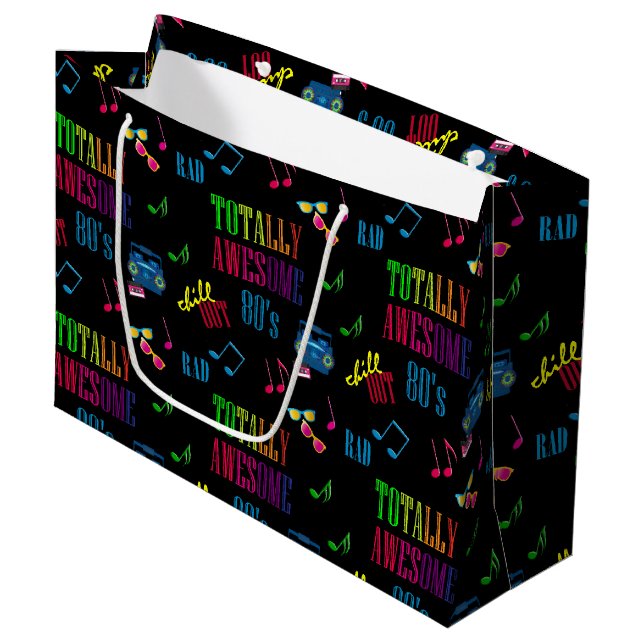 Magnifique sac cadeau de la fête des années 80 (Devant Angle)