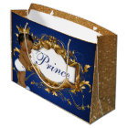 Magnifique sac cadeau Prince Royal Blue/Gold