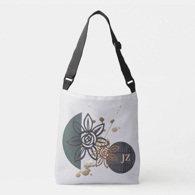 Magnifique Sac fourre-tout floral personnalisé uni (Devant)