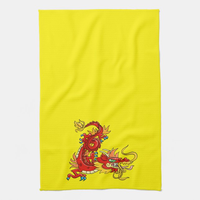 Magnifique Serviette de cuisine Red Imperial Drago (Vertical)