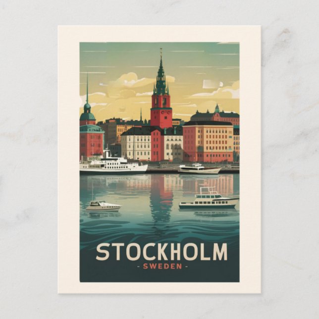 Magnifique Stockholm Skyline carte postale (Devant)
