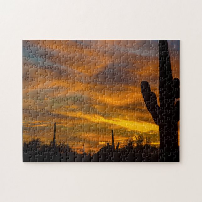 Magnifique Sunset Desert Landscape Puzzle (Horizontal)