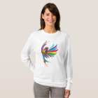 Magnifique T-shirt femme aux oiseaux multicolores